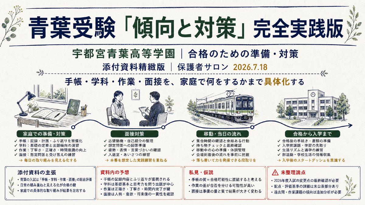 青葉受験 傾向と対策 完全実践版の表紙